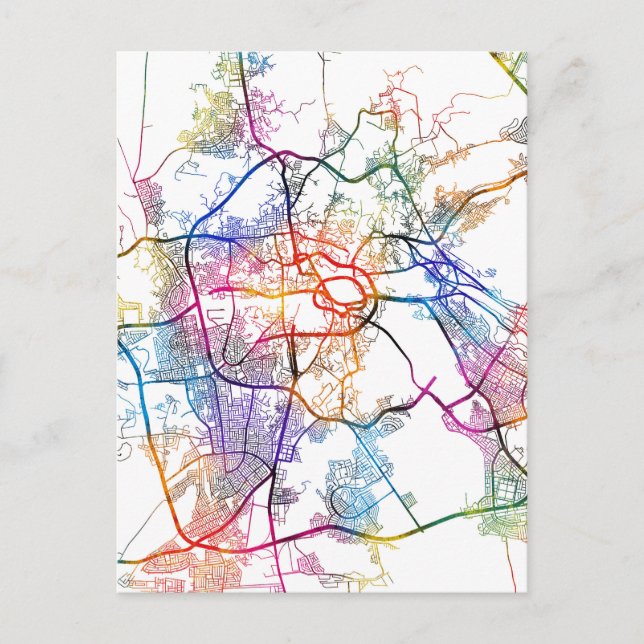 Cartão Postal Mapa da Cidade da Arábia Saudita (Frente)