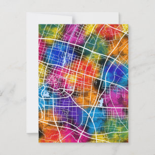 Cartão Postal Mapa da Cidade da China em Zhangjiagang