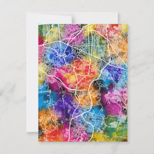 Cartão Postal Mapa da Cidade da Indonésia de Semarang