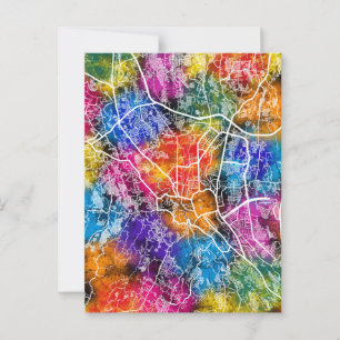 Cartão Postal Mapa da Cidade da Indonésia em Bogotá