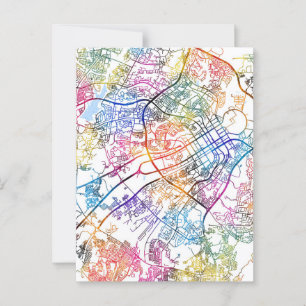 Cartão Postal Mapa da Cidade de Abuja Nigéria