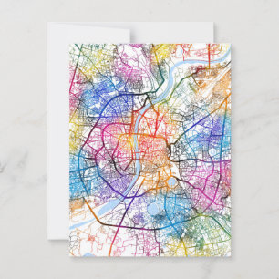 Cartão Postal Mapa da cidade de Ahmedabad Gujarat