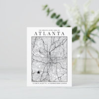 Mapa da Cidade de Atlanta + Cartaz do Marcador de