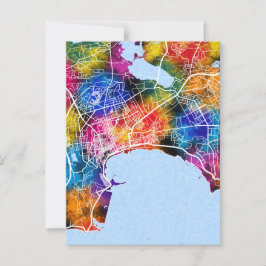 Cartão Postal Mapa da cidade de Baku Azerbaijão