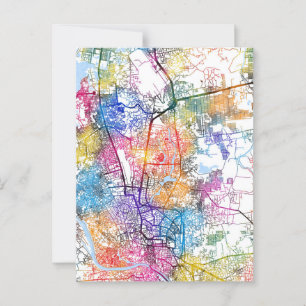 Cartão Postal Mapa da cidade de Bangladesh