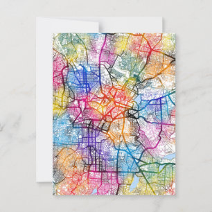 Cartão Postal Mapa da Cidade de Bengaluru Karnataka