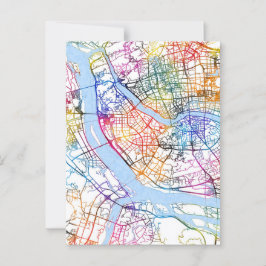 Cartão Postal Mapa da Cidade de Fuzhou China