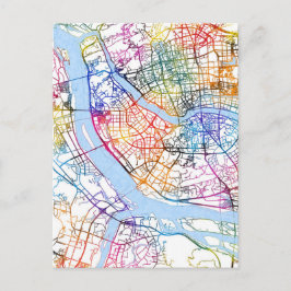 Cartão Postal Mapa da Cidade de Fuzhou China