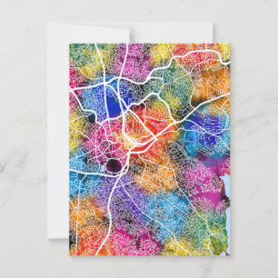 Cartão Postal Mapa da Cidade de Kampala Uganda