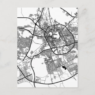 Cartão Postal Mapa da Cidade de Madinah Arábia Saudita