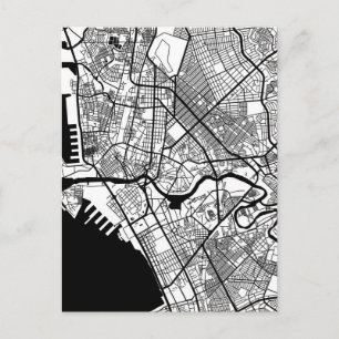 Cartão Postal Mapa da Cidade de Manila Filipinas