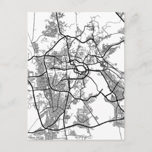 Cartão Postal Mapa da Cidade de Meca Arábia Saudita