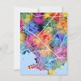 Cartão Postal Mapa da cidade de Montevidéu Uruguai