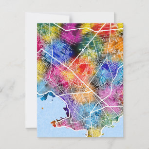 Cartão Postal Mapa da cidade de Montevidéu Uruguai
