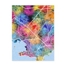 Mapa da cidade de Montevidéu Uruguai