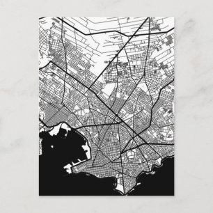 Cartão Postal Mapa da Cidade de Montevidéu Uruguai