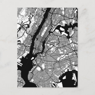Cartão Postal Mapa da Cidade de Nova York Nova York