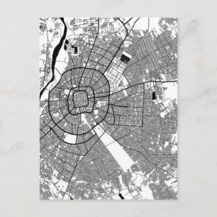 Cartão Postal Mapa da Cidade de Santa Cruz de la Sierra Bolívia