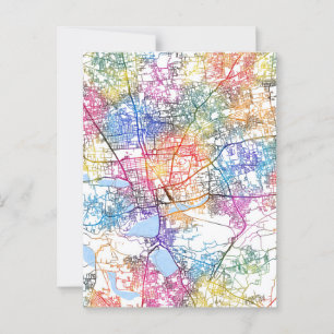 Cartão Postal Mapa da Cidade de Tamil Nadu, Coimbatore