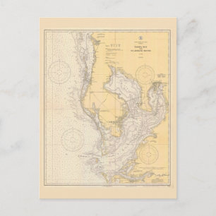 Cartão Postal Mapa da cidade de Tampa Bay, Flórida