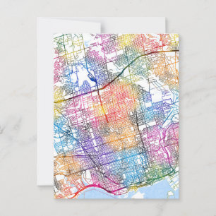 Cartão Postal Mapa da cidade de Toronto Canadá