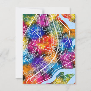 Cartão Postal Mapa da Cidade do Brasil Brasília