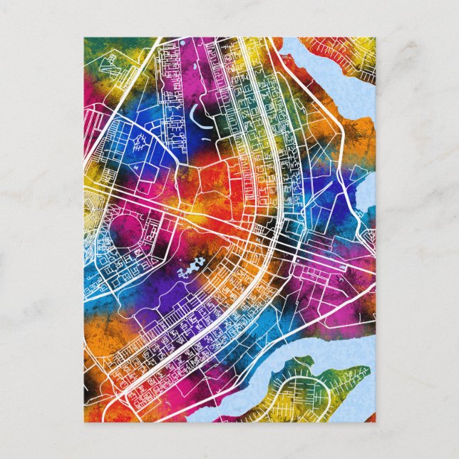 Cartão Postal Mapa da Cidade do Brasil Brasília (Frente)