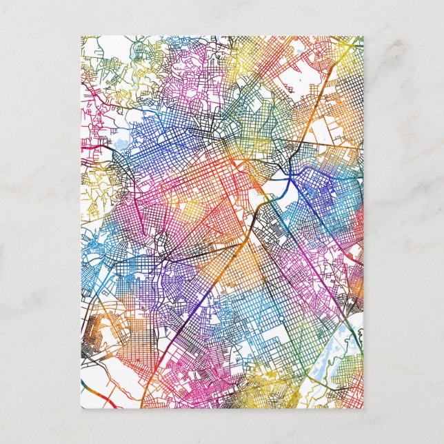 Cartão Postal Mapa da Cidade do Brasil em Curitiba (Frente)