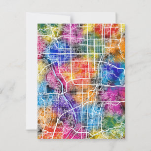 Cartão Postal Mapa da Cidade do Japão de Quioto