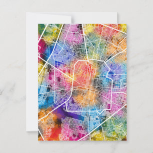 Cartão Postal Mapa da Cidade do México Merida