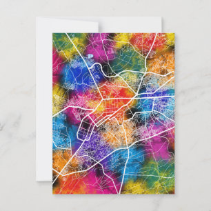 Cartão Postal Mapa da Cidade do Paquistão em Peshawar