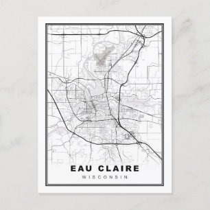 Cartão Postal Mapa da Claire Eau