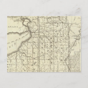 Cartão Postal Mapa da Compra de Morris para o Geneseo Ocidental