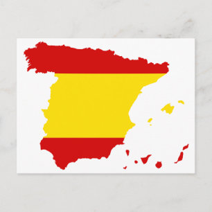 CARTÃO POSTAL MAPA DA ESPANHA