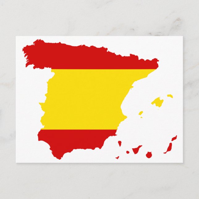 CARTÃO POSTAL MAPA DA ESPANHA (Frente)
