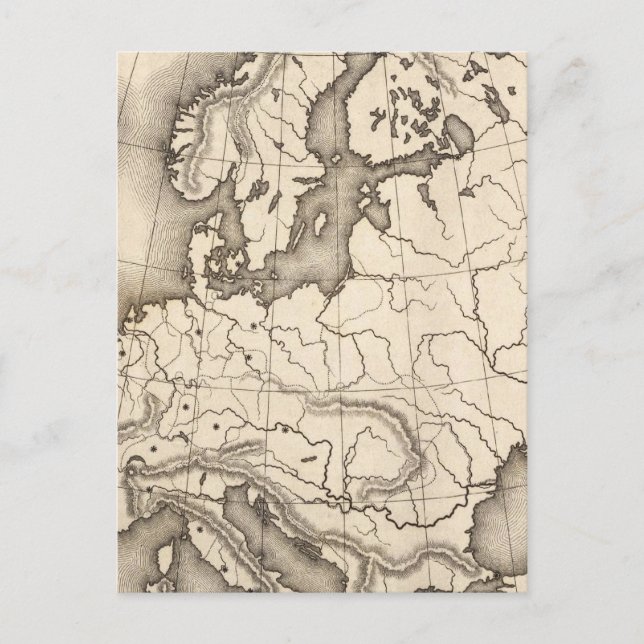 Cartão Postal Mapa da Europa (Frente)