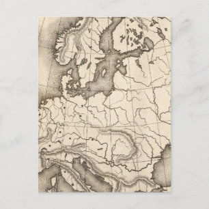 Cartão Postal Mapa da Europa