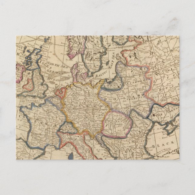 Cartão Postal Mapa da Europa (Frente)