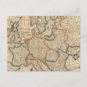 Cartão Postal Mapa da Europa