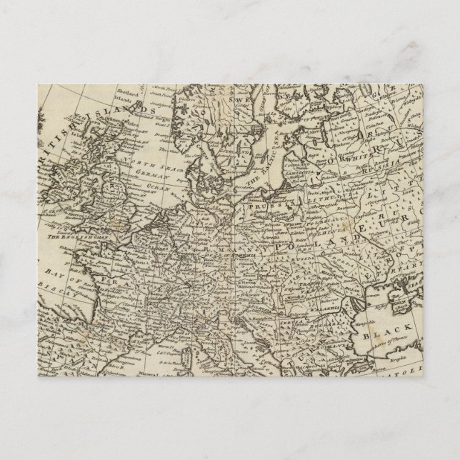 Cartão Postal Mapa da Europa 3 (Frente)