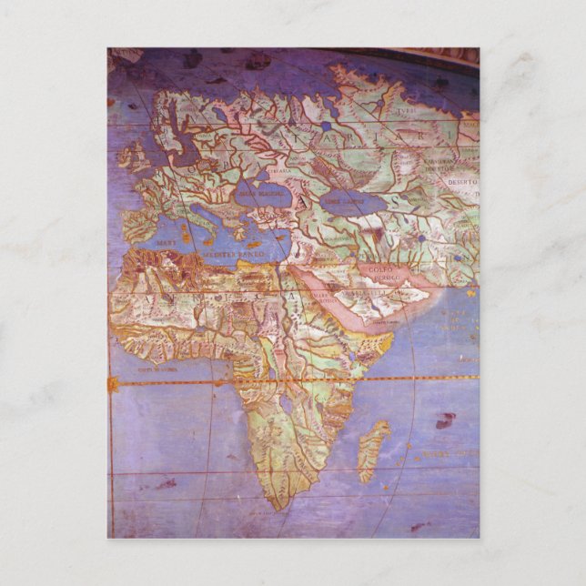 Cartão Postal Mapa da Europa e África (Frente)