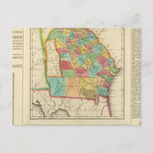 Cartão Postal Mapa Da Geórgia