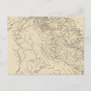 Cartão Postal Mapa da Geórgia por Arrowsmith