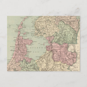 Cartão Postal Mapa da Holanda (1873)