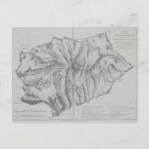 Cartão Postal Mapa da Ilha de Helena Santo