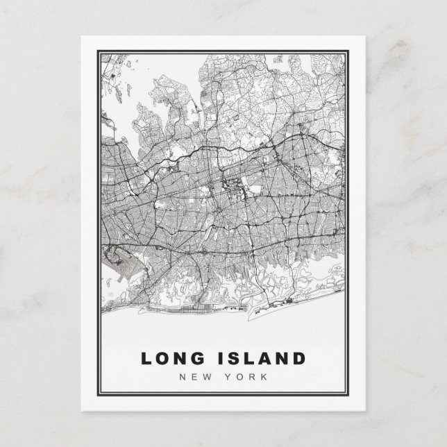 Cartão Postal Mapa da Ilha Longa (Frente)