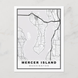 Cartão Postal Mapa da Ilha Mercer