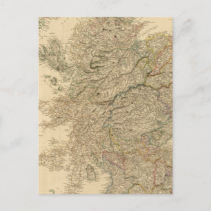 Cartão Postal Mapa da Inglaterra