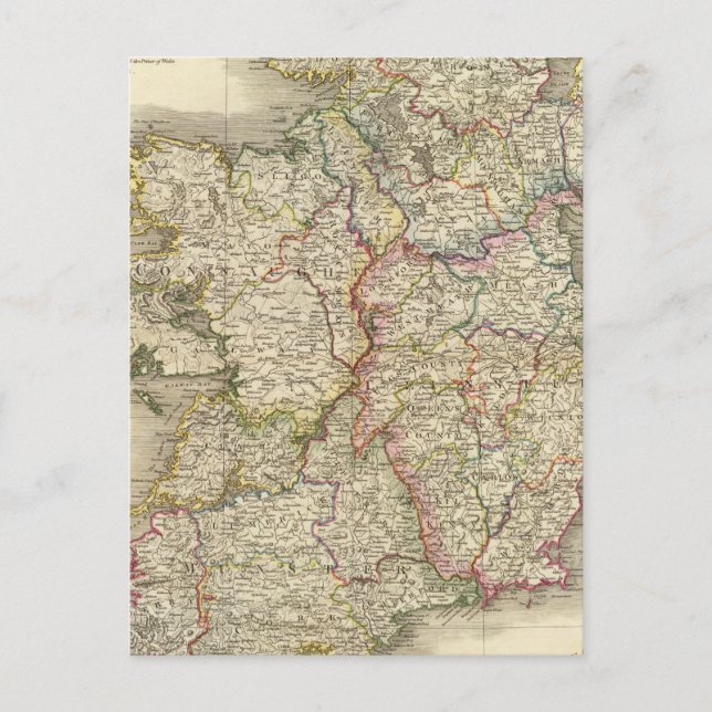 Cartão Postal Mapa da Irlanda (Frente)
