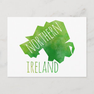 Cartão Postal Mapa da Irlanda do norte
